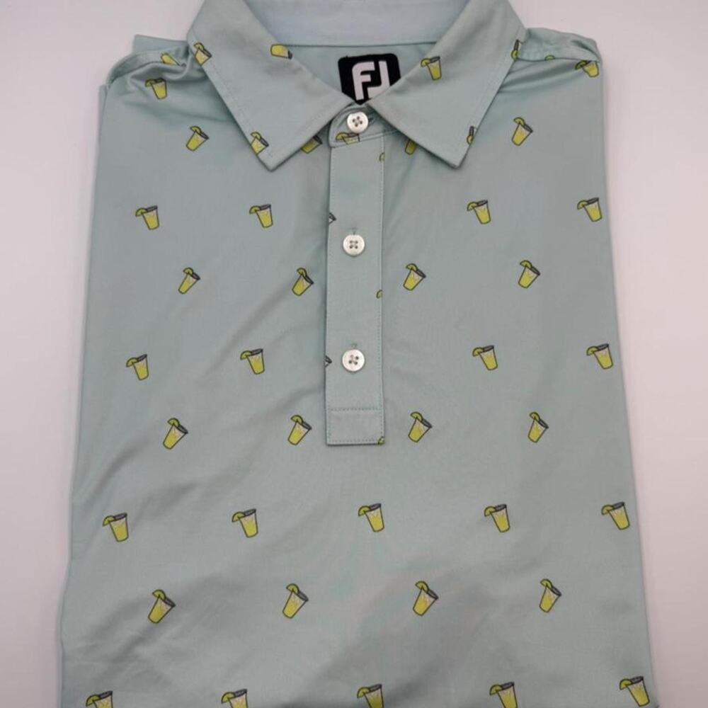 Foot Joy FJ Golf Polo AOP cocktails size medium. St petersburg country club FL